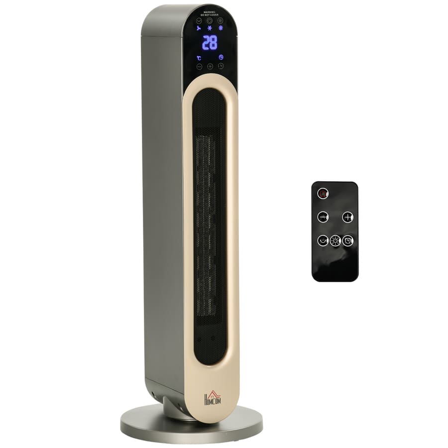 Aquecedor Cerâmico de Torre 1100/2200W com Controlo Remoto Ecrã