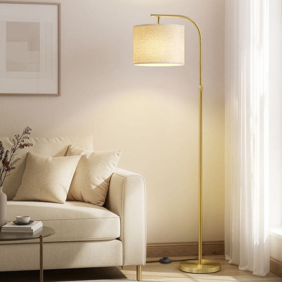 Candeeiro de pé com altura regulável de 150 a 175 cm