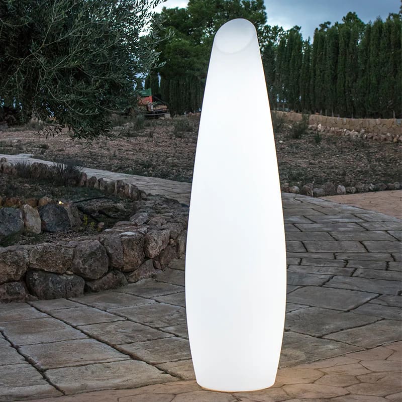 Candeeiro de pé jardim fredo 140 cm luz led fria c/ cabo hotel