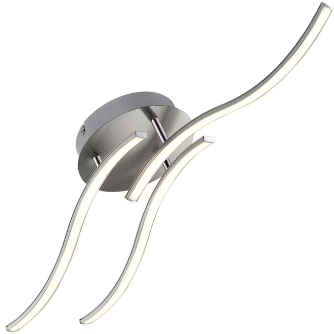 Candeeiro de teto LED Tripple bolge com 3 lâmpadas 66 x 38 x 17