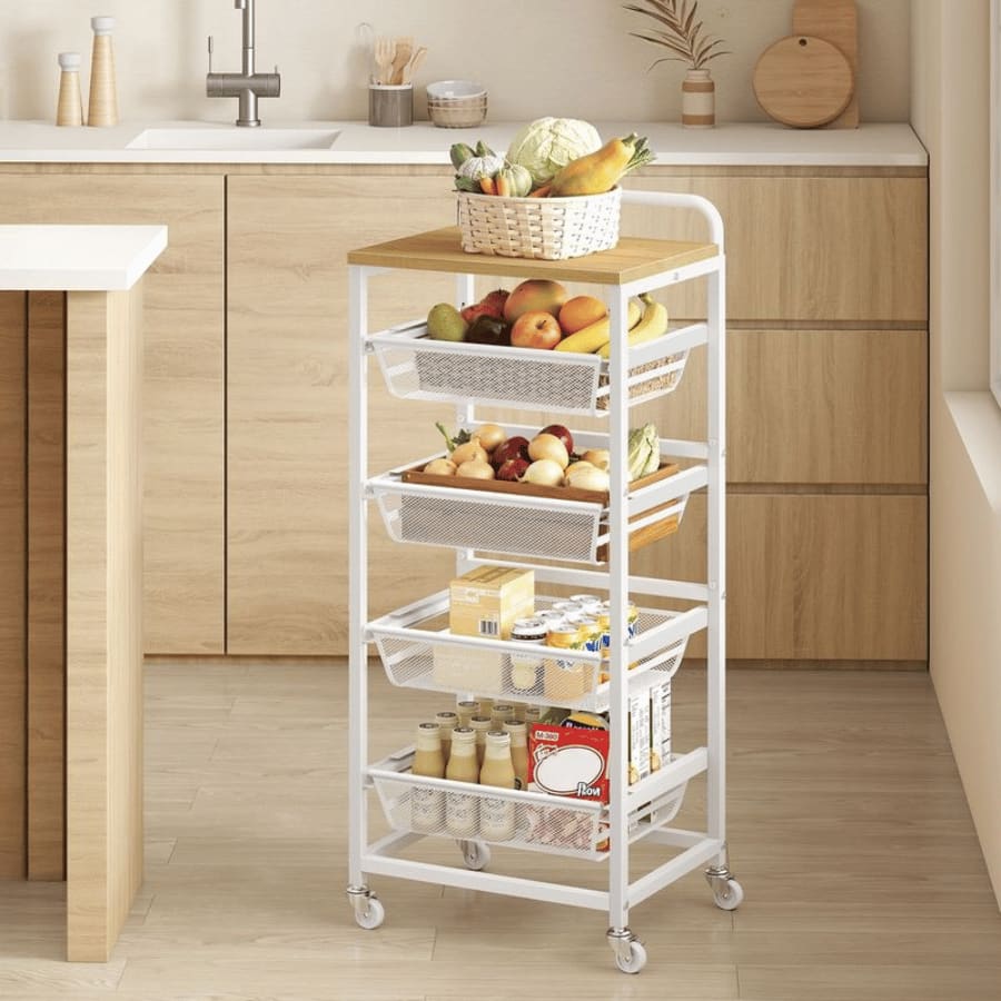 Carrinho de cozinha 31,7 x 40 x 95 cm com vários níveis
