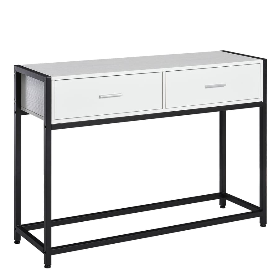 Consola Mesa de Entrada 120x34x81cm com 2 Gavetas e Pés