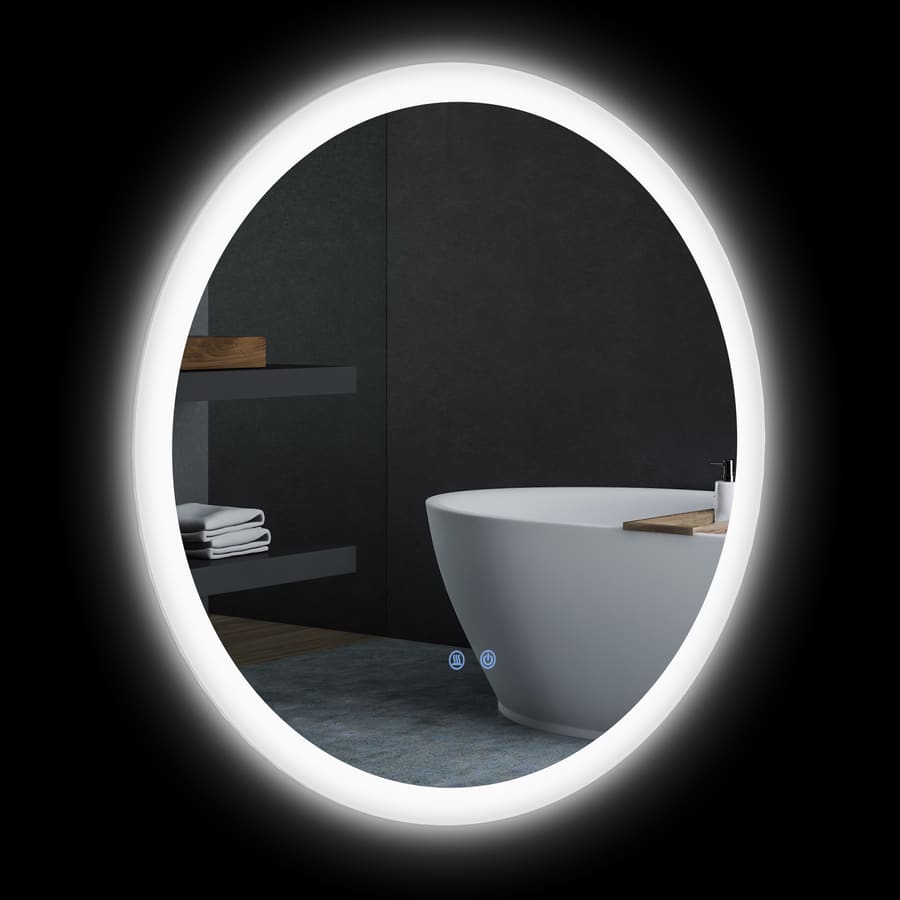 Espelho Casa de Banho Redondo com Luzes LED 70×70 cm Função