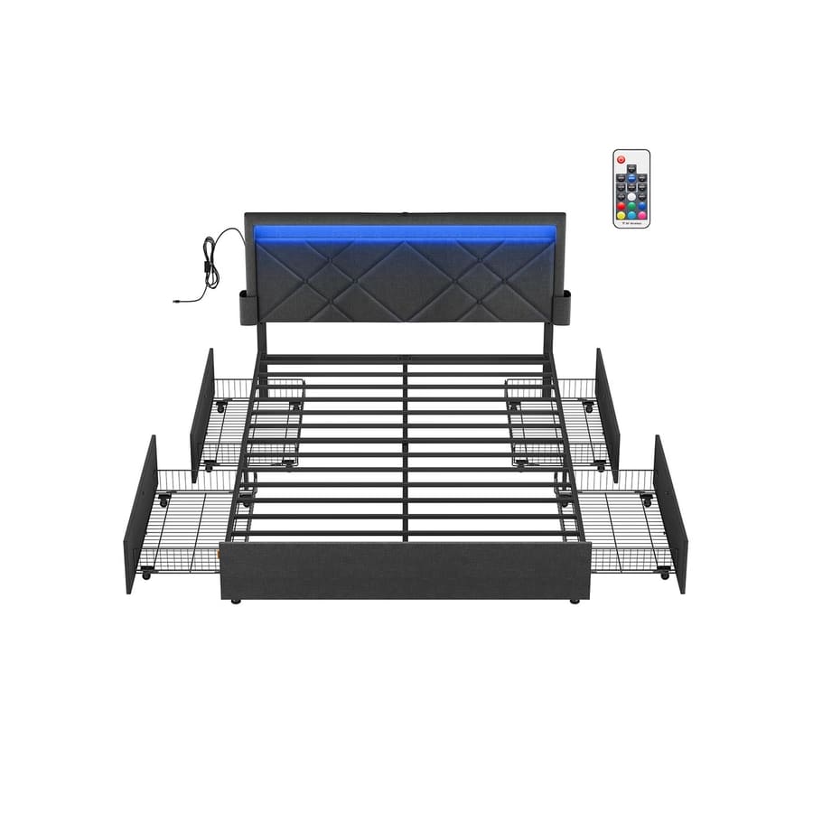 Estrutura de cama de casal para colchão de 140 x 200 cm