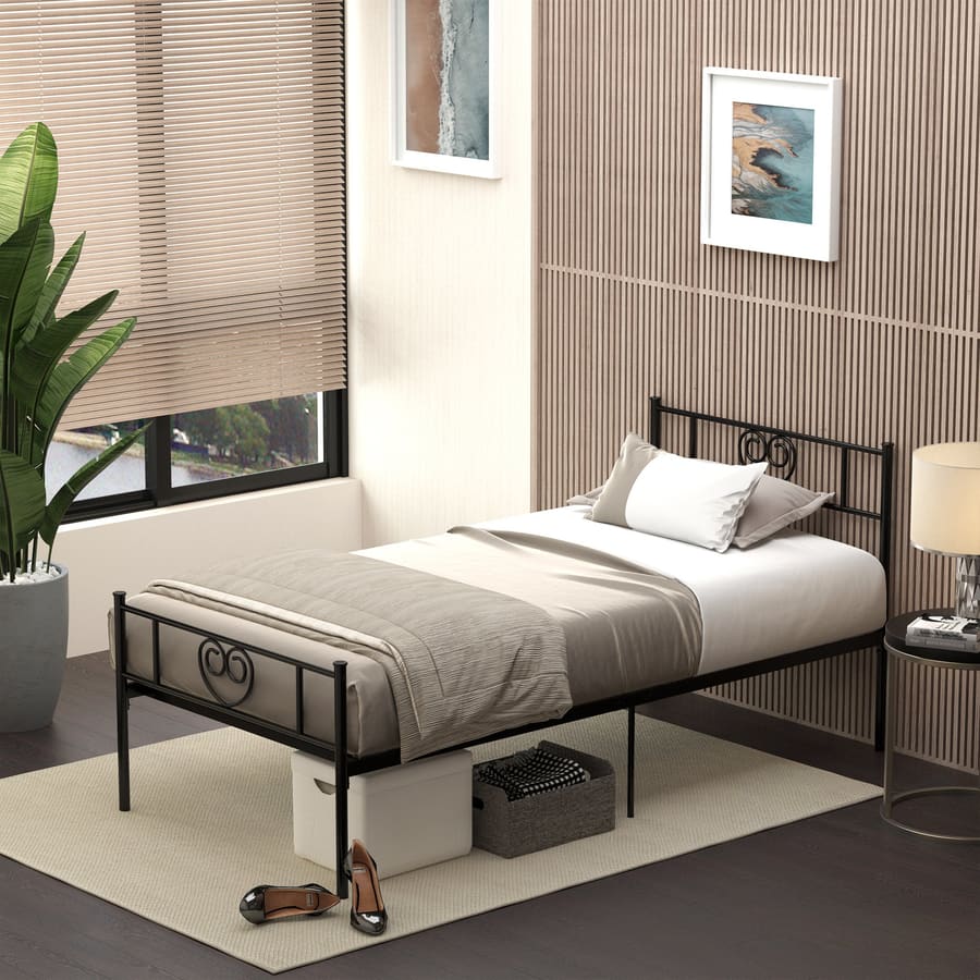 Estrutura de Cama Individual de Metal 31cm para Colchão