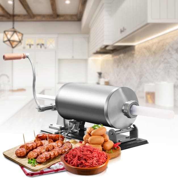 Máquina de enchidos 4,8 L para salsichas de aço inoxidável