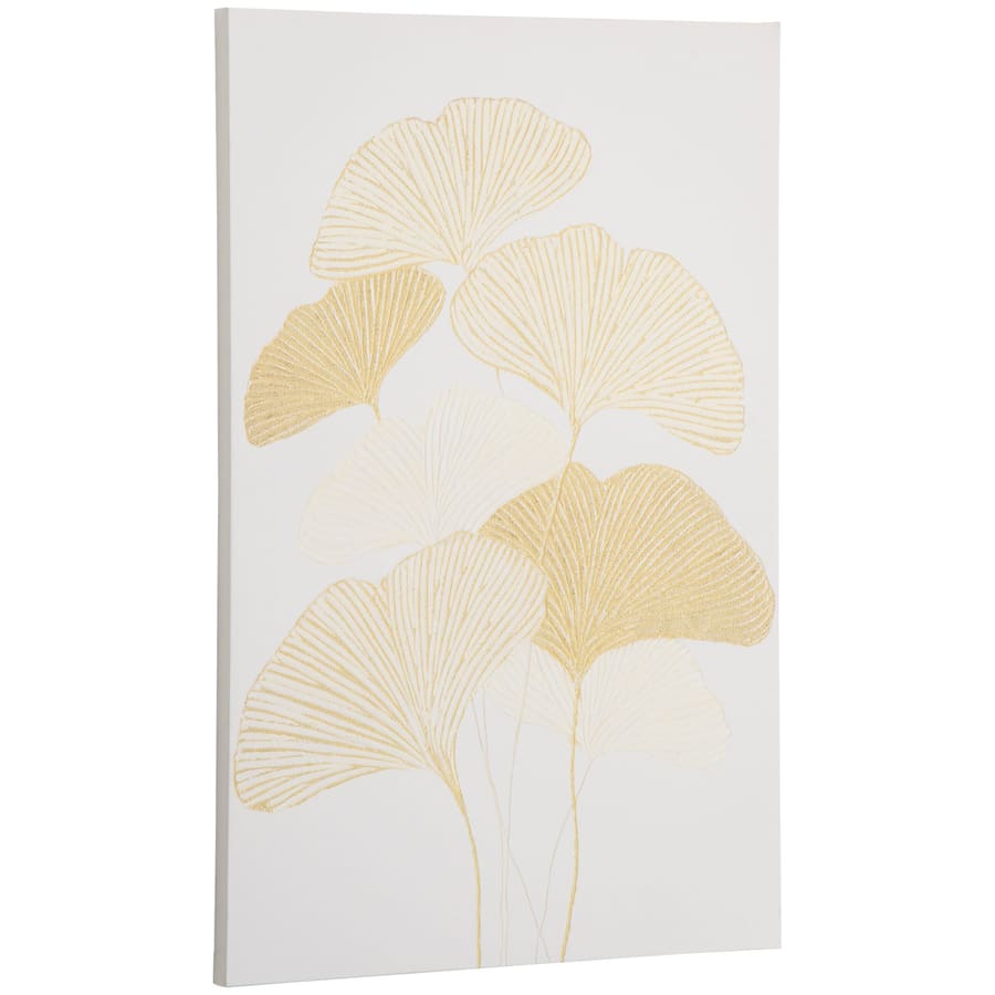 Pintura em Tela Folhas de Ginkgo Biloba 90x60cm Impressão