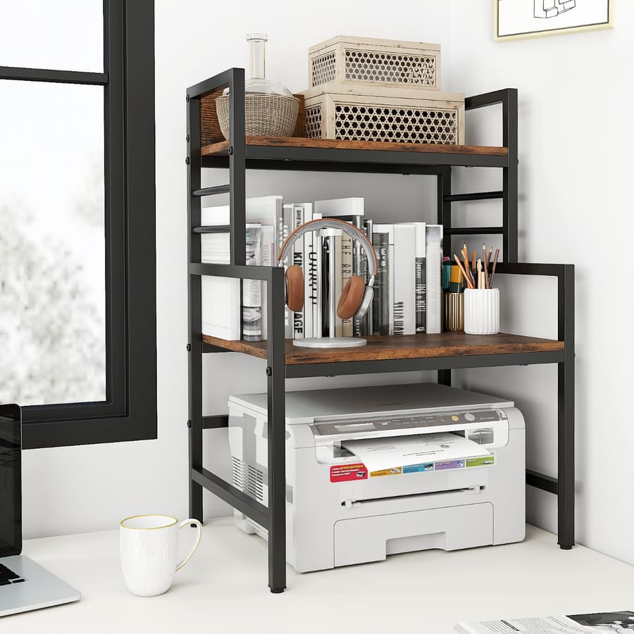 Prateleira de 3 níveis para micro-ondas de cozinha com 2