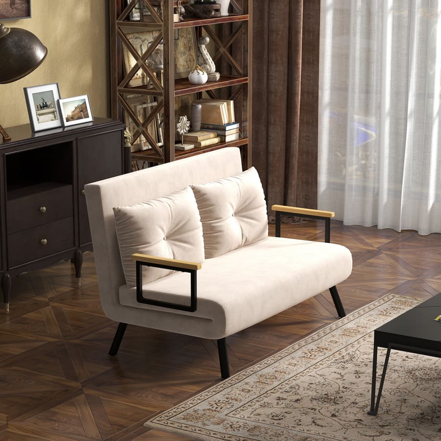 Sofá Cama Sofá Convertível em Cama de 2 Lugares Dobrável